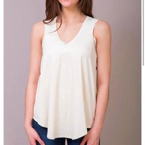 Z Supply Suede Swing Tank Ivory Size M